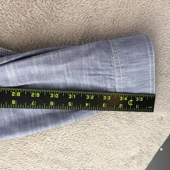 Mountain Khakis Mens Shirt Size XL Button-Up Long Sleeve Blue Jackson Hole - Picture 6 of 11